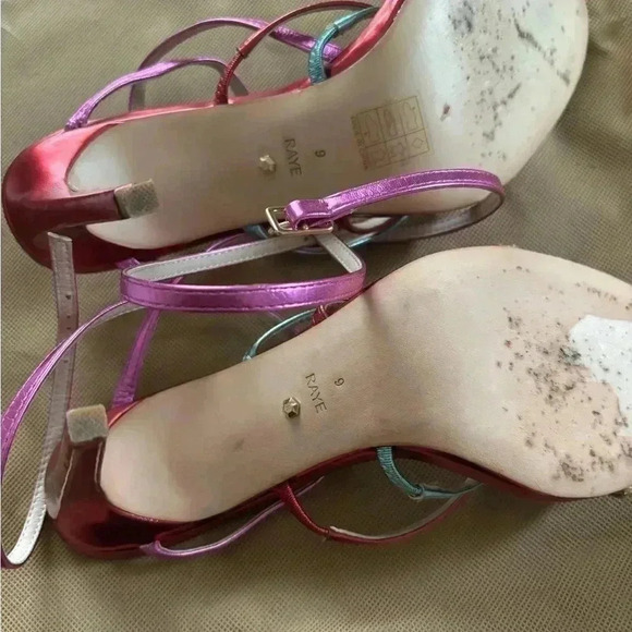 Sale Revole Raye Metallic Wraparound Sandal Heel - Picture 6 of 9